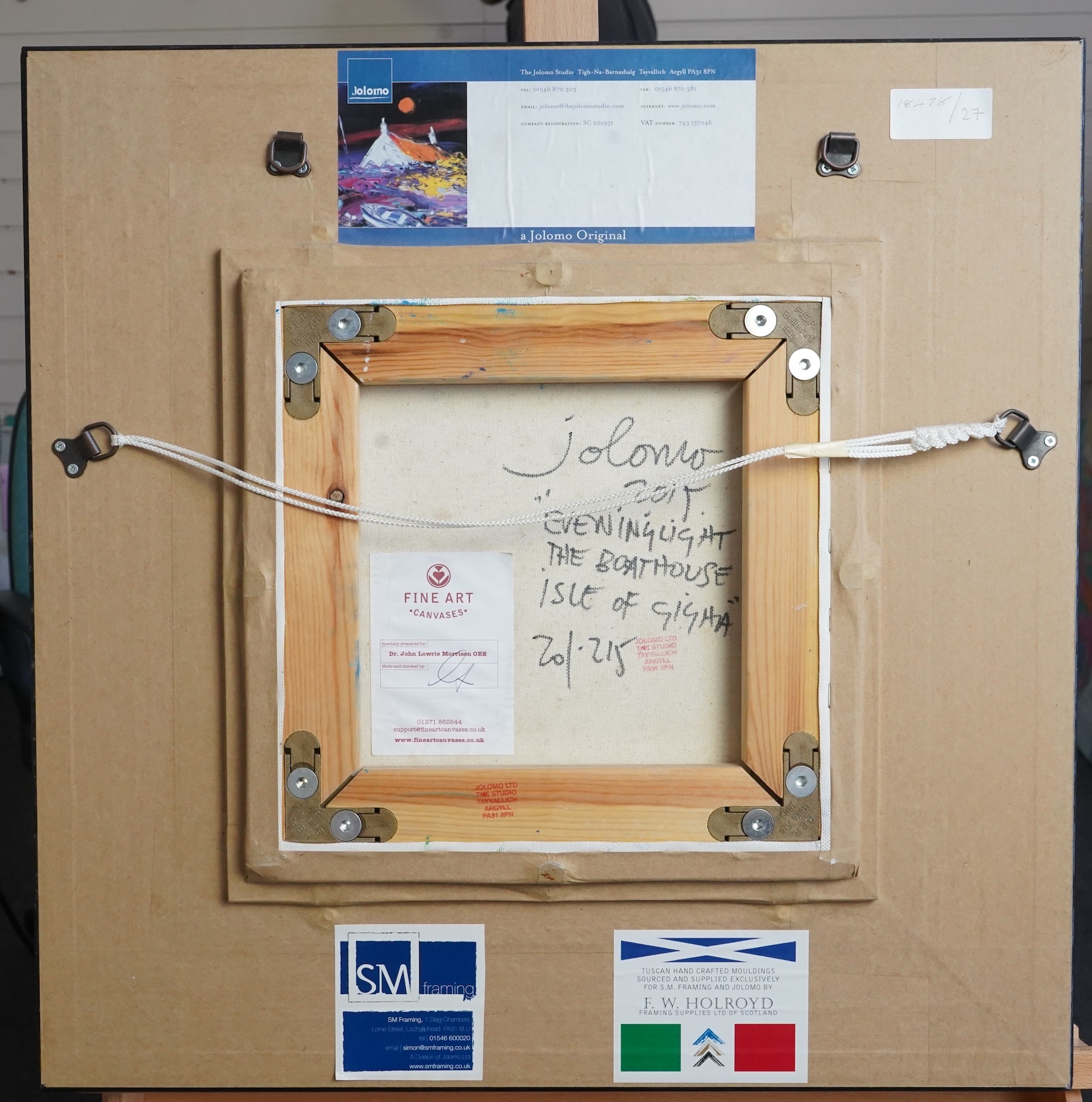 John Lowrie Morrison (JOLOMO), b. 1946, 'Evening Light, The Boathouse, Isle of Gigha'